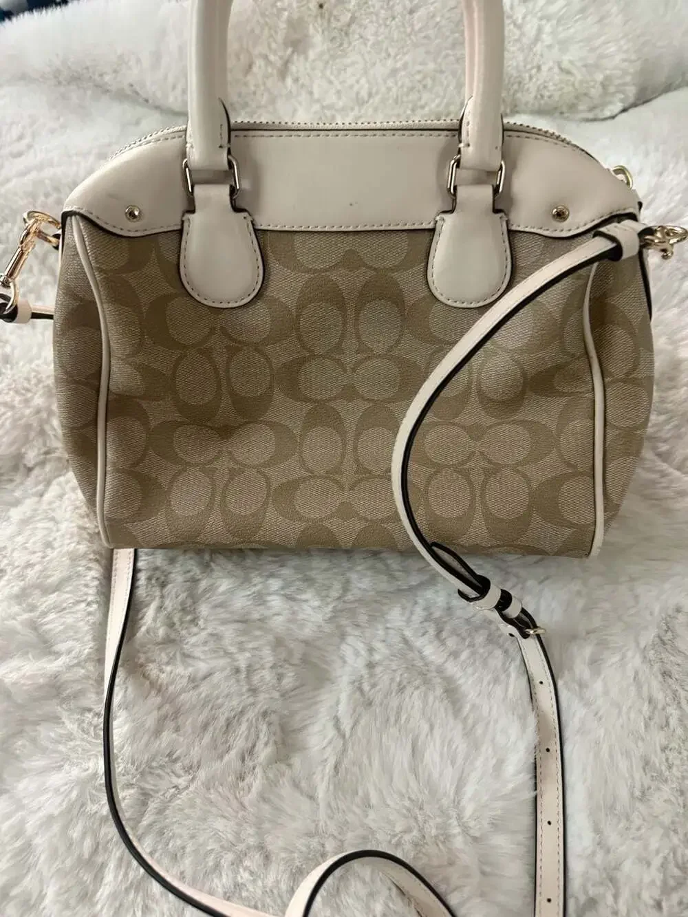 Coach Mini Bennett Satchel in Signature Coated Canvas